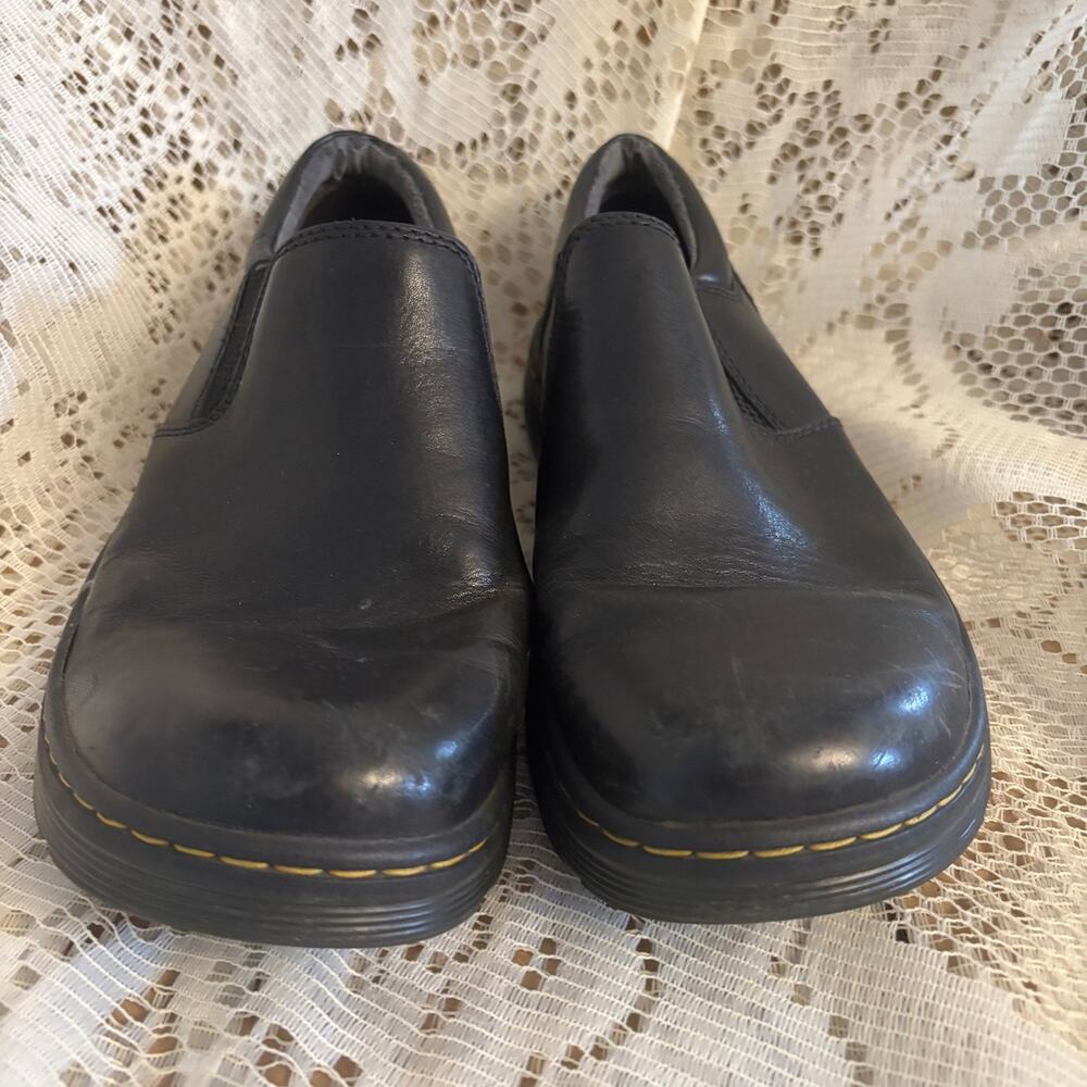 Dr. Martens Men's US 8 Black Leather Work Loafer Shoes